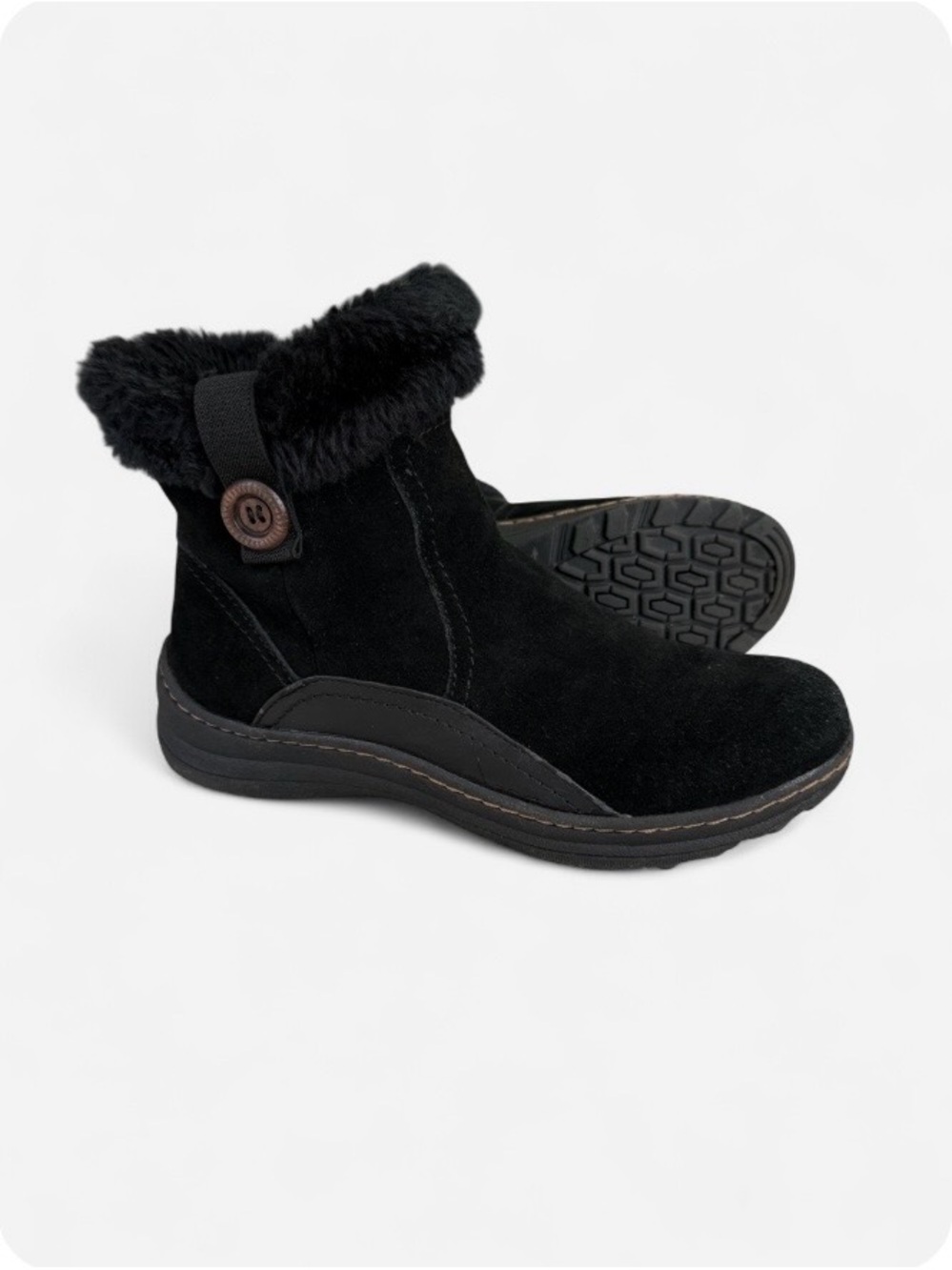 BearTraps Andee Black Suede Boots~8.5